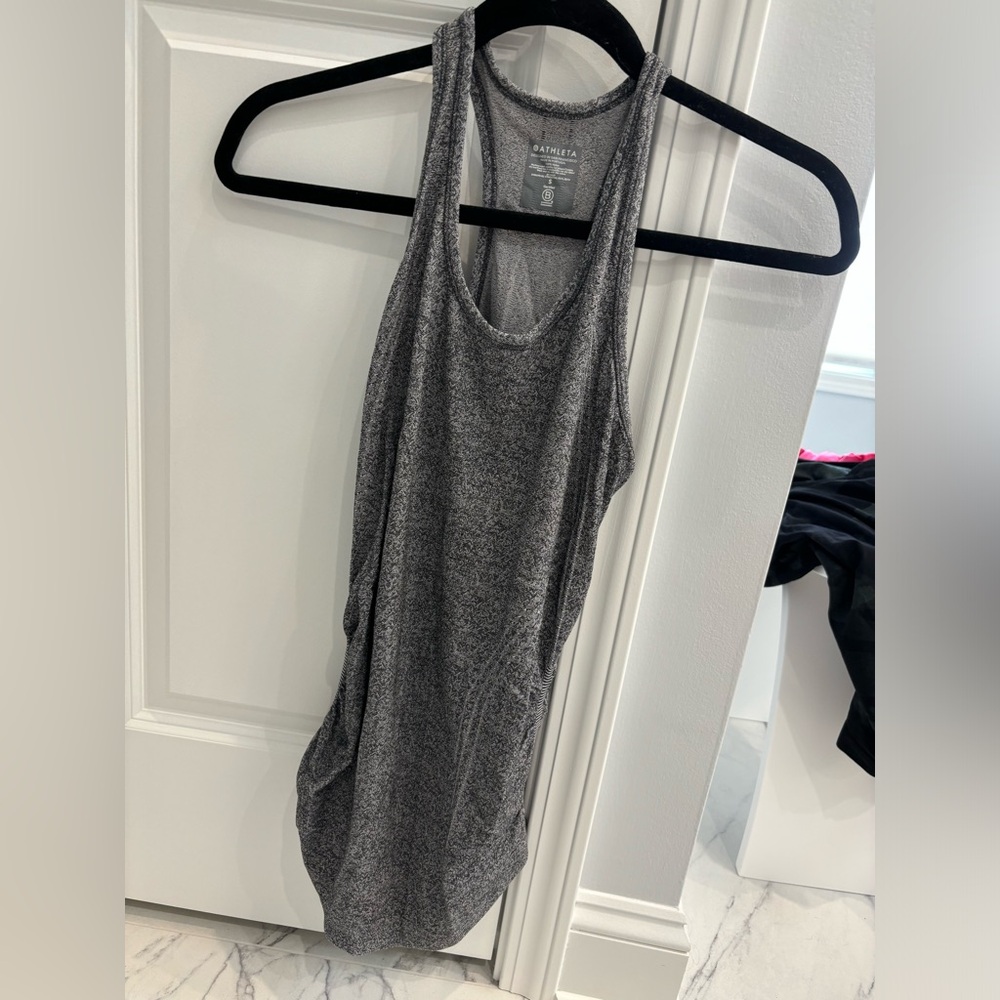 Athleta Gray Relaxed Cut Out Tank Top